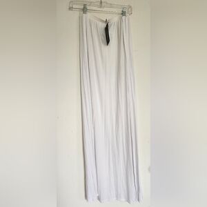 NWT PrettyLittleThing White Double Leg Slit Beach Skirt Size 6